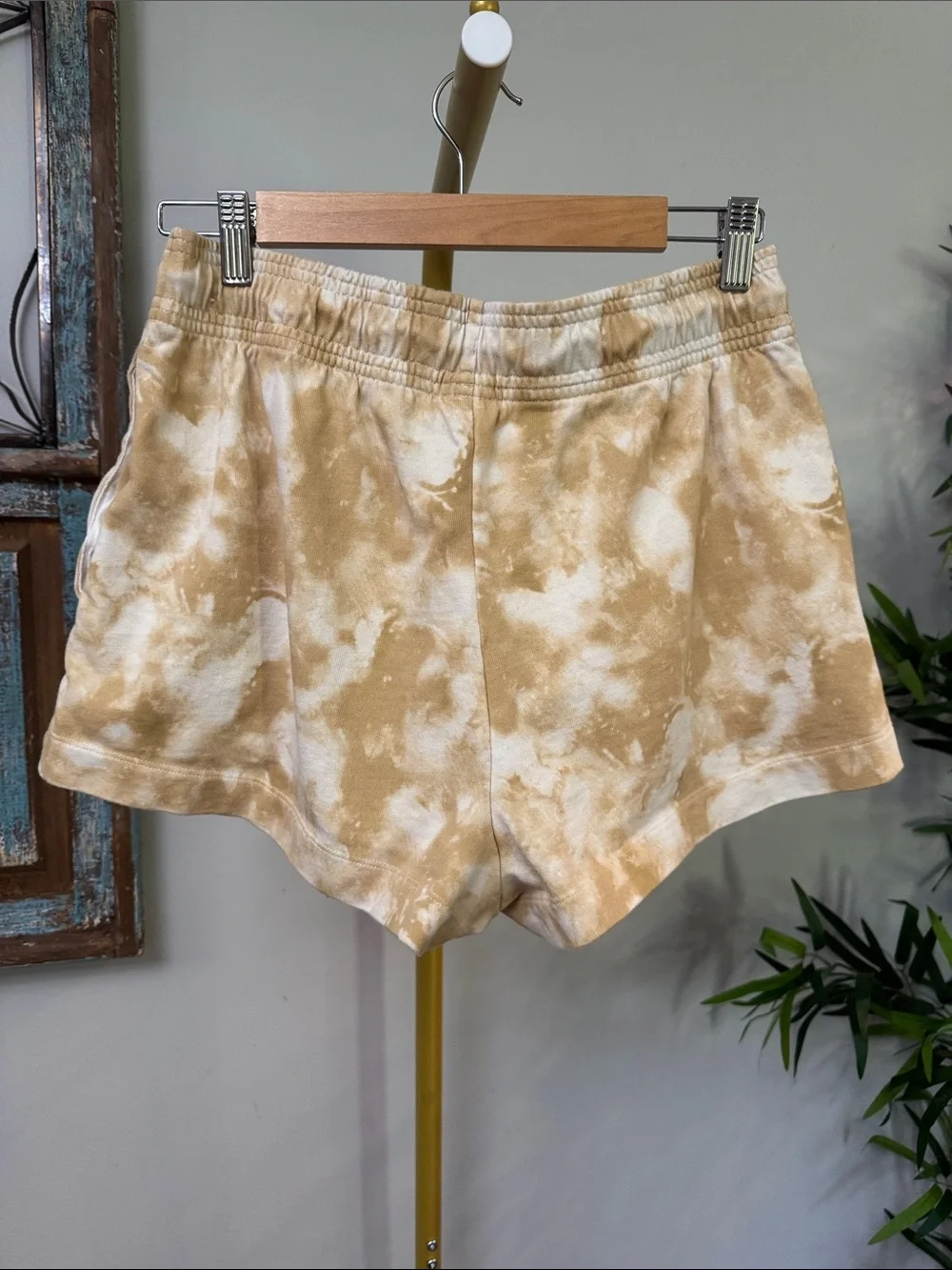 Nike Tie-Dye Zip Hoodie & Shorts Set - Tan, White